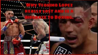 Why Teofimo Lopez really lost  and is a disgrace to boxing. Teofimo Keep Making Excuses.