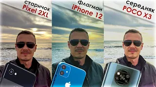 РАЗРЫВ ШАБЛОНА! iPhone 12 VS Poco X3 VS Pixel 2XL – битва камер