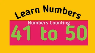 Numbers Counting 41 - 50 | Learn Numbers | Rama Rani - Kids Educational Videos