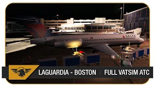 [P3D V4 60FPS] LaGuardia - Boston | Full Flight | VATSIM | TFDi 717