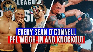 Every Sean O'Connell PFL Weigh-In & Knockout!