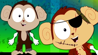 Five Little Monkeys | Scary Halloween Nursery Rhymes For Kids