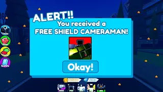 OVERPOWERED Free Shield Cameraman in Toilet Tower Defense! #roblox