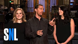 SNL Host Matthew McConaughey Tells Adele and Cecily a Quick Story