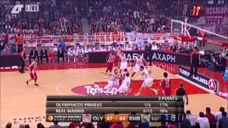 olympiakos vs real madrid 78-76 3rd game 2014 euroleague playoff