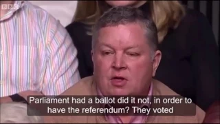 What part of democracy do you don't understand? - BBC Question Time