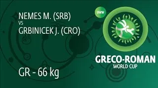 Round 1 GR - 66 kg: M. NEMES (SRB) df. J. GRBINICEK (CRO) by FALL, 5-4