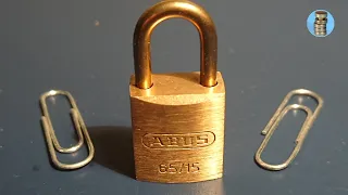 (picking 764) Abus 65/15 v.s. Büroklammer + givaway (Video in deutsch)