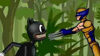 Wolverine vs Cartoon cat