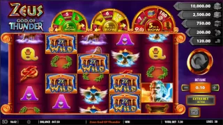 BIG WIN On Zeus God of Thunder Slot Machine From WMS