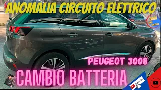 Repair electrical circuit fault and replace battery Peugeot 3008 120 horsepower 1.6 2017