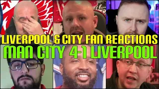 LIVERPOOL & CITY FANS REACTION TO MAN CITY 4-1 LIVERPOOL | FANS CHANNEL