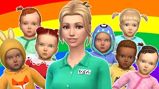 7 INFANTS VS 1 CARETAKER 🍼#1 - The Sims 4 - Let The Chaos Begin! 😈