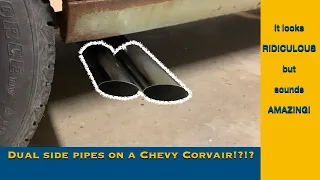 Making a custom side pipe exhaust for my 1969 Corvair! (1969 Chevy Corvair/s10 chassis swap Part 18)