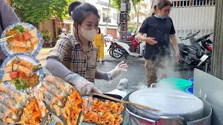 Amazing Vietnamese Street Food! Most Famous Place for Steamed Rice Rolls with Shrimp & Meat