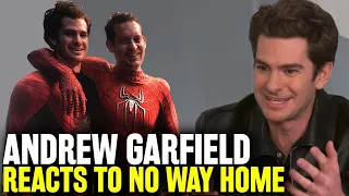 INTERVIEW! Andrew Garfield REACTS to Spider-Man No Way Home, Tobey Maguire & Amazing Spider-Man 3