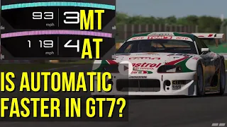 Gran Turismo 7 Manual vs Automatic Transmission FULL Comparison. Is AT better than MT in GT7?