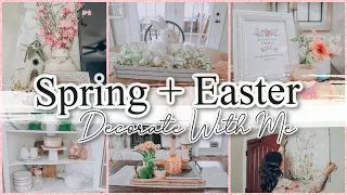 🐇 🌷NEW SPRING AND EASTER DECORATE WITH ME | FARMHOUSE EASTER DECOR | SPRING DECOR IDEAS 2023