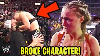 6 Times Ronda Rousey BROKE CHARACTER In WWE!