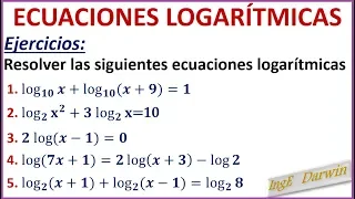 ECUACIONES LOGARÍTMICAS