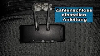 Kofferschloss Zahlencode ändern / Zahlenschloss Code einstellen / Koffer Zahlenschloss  Anleitung