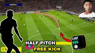 Half Pitch Free Kick By A Underrated CMF 🔥🥵 || Best Half Pitch Free Kick || eFootball Pes Mobile