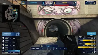 Felps with a crucius 1v4 clutch | Godsent Vs Furia | CSGO