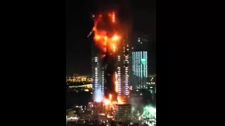 Not a good start for Dubai Before 2016 Countdown...massive fire in near burj khalifa