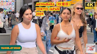 4k hdr japan travel 2024 | Walk in Akihabara（秋葉原）Tokyo Japan |  Relaxing Natural City ambience