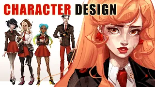 ★ CHARACTER DESIGN - Intuitive approach // 5 characters full process // Gloamingvale