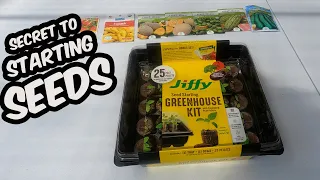 Secrete to Starting Seeds With a Jiffy Seed Starting Greenhouse Kit.