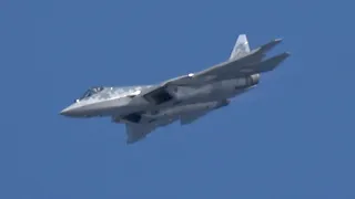 МАКS 2021 Первый день Су-57  Sukhoi PAK FA T-50 (Su-57) 古池や蛙飛こむ水のおと