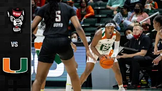 NC State vs. Miami Women's Basketball Highlight (2021-22)