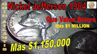 Guías de valores de níquelJefferson de 1964 Màs $1,150,000