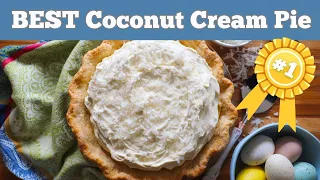 BEST Coconut Cream Pie that ANYONE can make! Just in time for spring 🐣🌷🐰