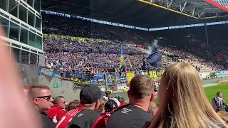 „Wir sind vom FCS“ - Stimmung Fans vom 1.FC Saarbrücken beim 1.FC Kaiserslautern