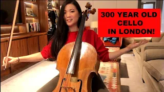 Trying 300 Year Old Cello & Jacqueline Du Pre's bow in London!