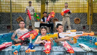 Nerf Gun War : Sell Team's S.W.A.T Men Fight Dangerous Black Hat Criminals Groups