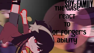 The Wise react to Yor forger's ability || S2 || Spy x family react