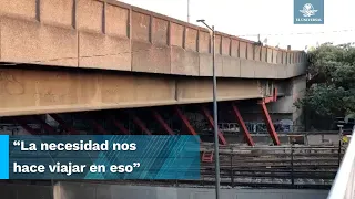 Usuarios no confían en apuntalamiento de la Línea 9, temen por un posible colapso