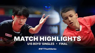 Kwon Hyuk vs Flavien Coton | U15 BS Final | WTT Youth Star Contender Skopje 2023