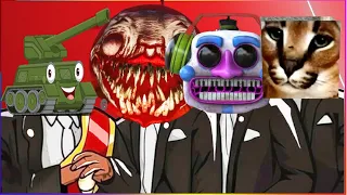 TANK EATER & CHOO CHOO CHARLES & DJ MUSIC MAN & GIANT FLOPPA EATER - Coffin Dance Meme COVER