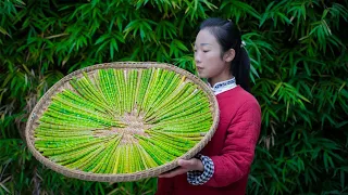 Picking wild bamboo shoots in autumn and winter to make Chinese food | Wild girl