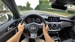 2022 Kia Stinger GT-Line RWD POV Test Drive (3D Audio)(ASMR)