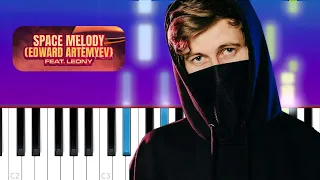 Alan Walker x VIZE - Space Melody Edward Artemyev ft. Leony  (Piano Tutorial)