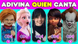 ¿Adivina Quién Canta?  ¿Quién Canta Mejor?  Merlina,, Elsa, Peach, Pennywise, Chucky, Ladybug