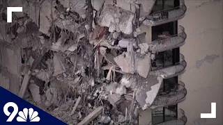 RAW: Aerials of condo collapse in Miami-area