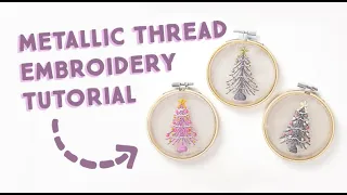 Hand Embroidery Ornament DIY with DMC Metallic Thread!