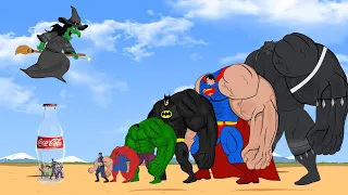 Rescue the Team Hulk, SpiderMan BaBy From COCA Bottle Growth :Mysterious Evolution|Funny