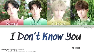 THE ROSE (더 로즈) – I DON'T KNOW YOU (Color Coded Lyrics Eng/Rom/Han/가사)